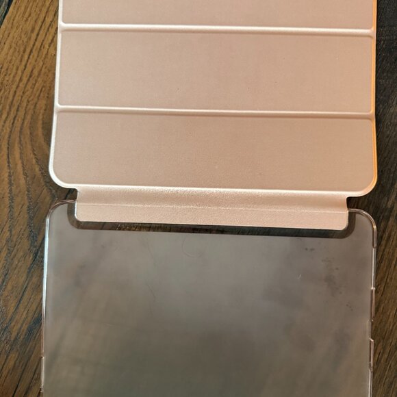 iPad 16 Case – Rose Gold Tri-Fold Cover + Clear Hard Back - Picture 3 of 4